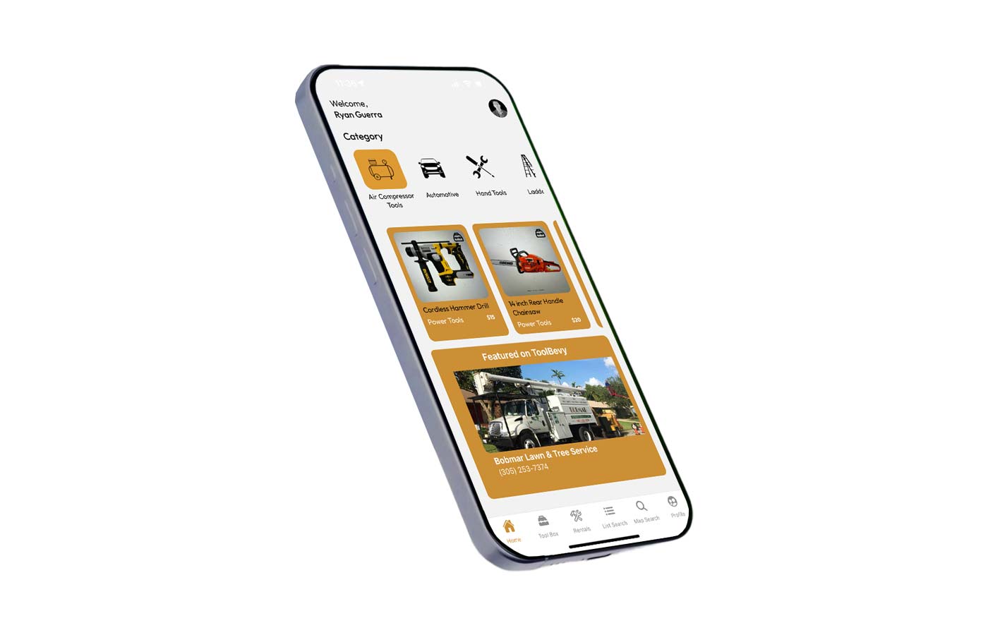 ToolBevy mobile app and website